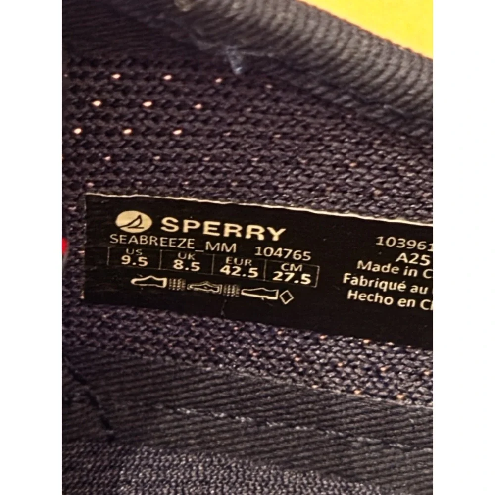 New! Sperry Men's Top Sider Seabreeze Mesh Sneakers Navy Blue Marine Sz 9.5 $100